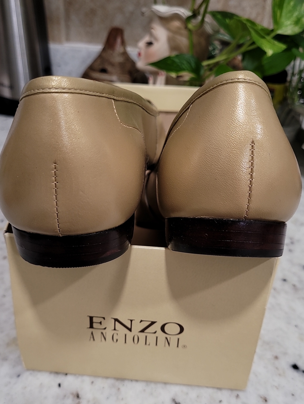 Vintage Enzo Angiolini Gold Ballet Flats Loafers - Picture 5 of 6